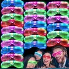 22 Pack Neon LED Glasses Light up Party Glasses Glow in the Dark
