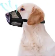 Soft Air Mesh Dog Muzzle for Medium Dogs - Stop Biting Barking Chewing