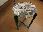Elegant Agate Side Table - Natural Stone Accent Furniture for Home Decor