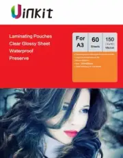 60 Sheets A3 Laminating Pouches 303x426mm150 Micron75x2 Transparent Sheets Uinki
