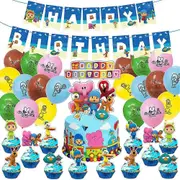 Pocoyo Theme Birthday Party Decoration Supplies Includes Balloons Kits Banner Cake Cupcake Topper Set
