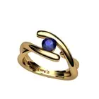 14k Gold ring w Lab created Sapphire gemstone OFFER!