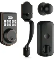 3-in-1 Electronic Keypad Deadbolt Door Lock Auto Lock One Touch Handle Oil Rubbe