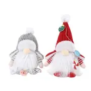 Handwoven Ornament Santa Gnomes for Doll Plush Toy Farmhouse Shelf Christmas Dec
