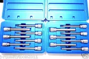 14pc PRO 3/8" DRIVE ~METRIC SAE~ EXTRA LONG 4-1/2" SHANK HEX BIT SOCKET SET
