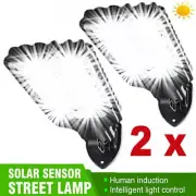 9000w Solar Street 2pc LED Light Motion Sensor Remote Outdoor Garden Flood Lamp