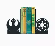 Star Wars Bookend. Black Book Holder With Star Wars Theme Really Cute.