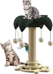 Cat Scratching Posts | Tree Sisal Scratch Posts | with Sisal Ball, Interactive Pet Supplies for Apartment Living Kitten Entertainment