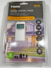 Tork SunSet In-Wall Indoor Digital Lighting Timer, RZ307 (16-Amps 120/277V) New
