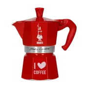 Bialetti Moka Express - I Love - Red - Stove Top 3 Cup