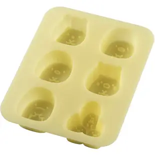 asdfkitty*貝印 角落生物6連矽膠模型-製冰盒/巧克力模/手工皂模/冰塊模/果凍模/蛋糕模-日本正版商品