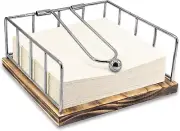 Napkin Holder, Flat Napkin Holder for Table, Flat Napkin Dispenser with Metal We