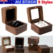 Ring Storage Box - Wooden Jewelry Display Proposal Engagement Wedding Ceremony~
