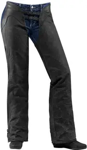Icon Hella, textile chaps women , color: Black , size: XS