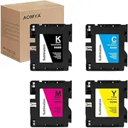 Aomya Compatible SG500 SG1000 Sublimation Ink with Upgraded Chip, Replacement for Sawgrass Virtuoso SG500 SG1000 Printer, 4 Pack, Black, Cyan, Magenta, Yellow