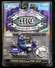 Jada Homie Rollerz Motorcycle Club MC Police Officer Placa and Pork Chop 1:24 Bl