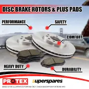 Protex Front Brake Rotors + Plus Pads for Ford F350 2WD DRW 1999-2002