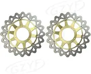 Compatible With CBR1000RR 2006-2007 & VTR1000 SP1 RC51 2000-2004 Front Brake Disc Rotors Disks Motorbike Parts Accessories 2PCS(Gold)