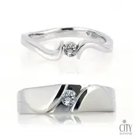 在飛比找PChome24h購物優惠-City Diamond『XO情人』鑽石對戒