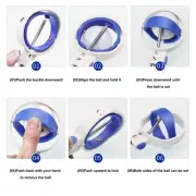 US (Blue White)Golf Ball Retriever Telescopic Ball Picker Stainless Steel