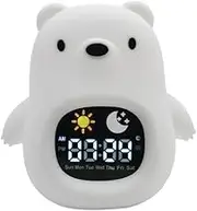 Home.X 3-in-1 Silicone Night Light White Noise Soother & Clock Learner Trainer for Kids – Soothing, Educational, Tap-Change Colorful Sleep Aid