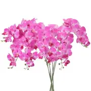 6Pcs 41" 9 Heads Artificial Orchid Stems Faux Phalaenopsis, Fuchsia