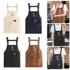 Canvas Kitchen Apron Sleeveless Cooking Apron Chef Apron Cleaning Accessories
