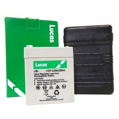 Lucas B38-6 Battery box with 12V 5Ah battery for Classic Motorcycles