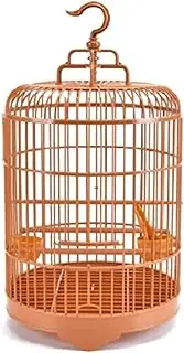 Birdcage Round Bird Cage with Feeder Full Set Plastic Bird House Cage for Small Birds All-Round Ventilation Can be Detached Parrot Bird Cage