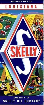 1957 Skelly Road Map: Louisiana NOS