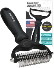 Maxpower Planet Hair Brush - Double Sided Shedding, Dematting Undercoat Rake for
