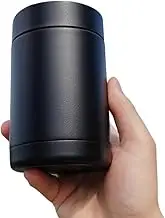 Vacuum Insulated Stainless Steel Can/Stubby Cooler, 12 oz, Fits 330ml-375ml Cans/Bottles, Black