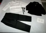 BOYS Size 4 Toddler Dress Pants Jacket Shirt Bowtie 4 PC SUIT TUXEDO NEW