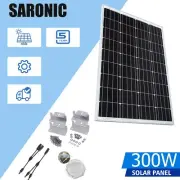 300W Solar Panel Kit 12V Mono Home Boat Caravan Camping Power Charging Battery