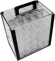 Oshhni Acrylic Chip Case Chip Carrier Display Storage Case Clear 10 Chip Racks Holds 1000 Chips for Party Game Tabletop Game Family
