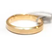 New DAVID YURMAN 5mm Beveled Edge Band Ring in 18K Yellow Gold Size 13