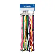 Kevron Card Breakaway Polyester Lanyards Metal Swivel Hook Assorted Colour 12pk