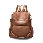Women Vintage School Backpacks Sport Shoulder Bags Brown Colour