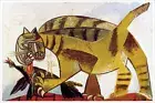 Artist Pablo Picasso Poster Print of Painting Cat Devouring Bird