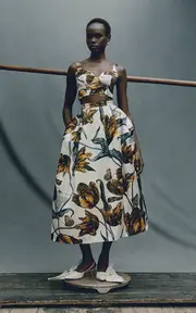 [Erdem] Printed Corset Bra Top