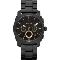 在飛比找PChome24h購物優惠-FOSSIL 星際時空三環運動腕錶-金時標/IP黑-42mm