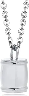 [Pitmmord] Fashion Urn Vial Necklace Stainless Steel Memorial Keepsake Cremation Ashes Necklace
