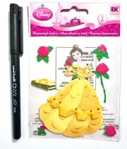 Disney Belle Beauty & the Beast Stickers Embellishment Scrapbooking Card