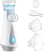 Inhalationsgerät, JOSSIS Ultra Leise Inhaliergeräte für Erwachsene, Kinder, Partikelgröße 1-5µm, Einstellbarer Sprühnebel, Aufladbarer Inhalator (colour: White, size: 15ml, measurements: 16,2 x 16 x 8,7 cm model: JM-06802, part number: JM-06802)