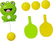 QSTDGVPW Hanging Frog Table Tennis Trainer Set Interactive Toy Practical Self Training Pingpong Trainer Equipment for Exercise Kids