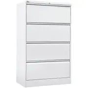 GO 4 DRAWER LATERAL FILING CABINET H1341mm x W900mm x D473mm White China