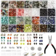 1330Pcs Irregular Crystal Chips Stone Beads Natural Gemstone Beads Kit with Jump