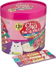 INABA CIAO Churu Gourmet Cat Treats 14g × 120 Sticks tuna Seafood Pet Food JAPAN