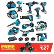 MAKITA 18V Brushless 12 Piece 3 x 5.0AH Combo Kit DLX1204TX1