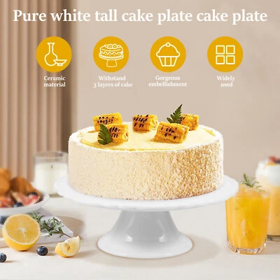 Ceramic Cake Stands Safe Dessert and Cupcake Stand Round Cake Plate for DeuLY
